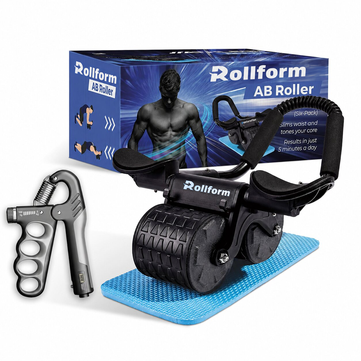 Rollform™ Ab Roller + Grip Strengthener