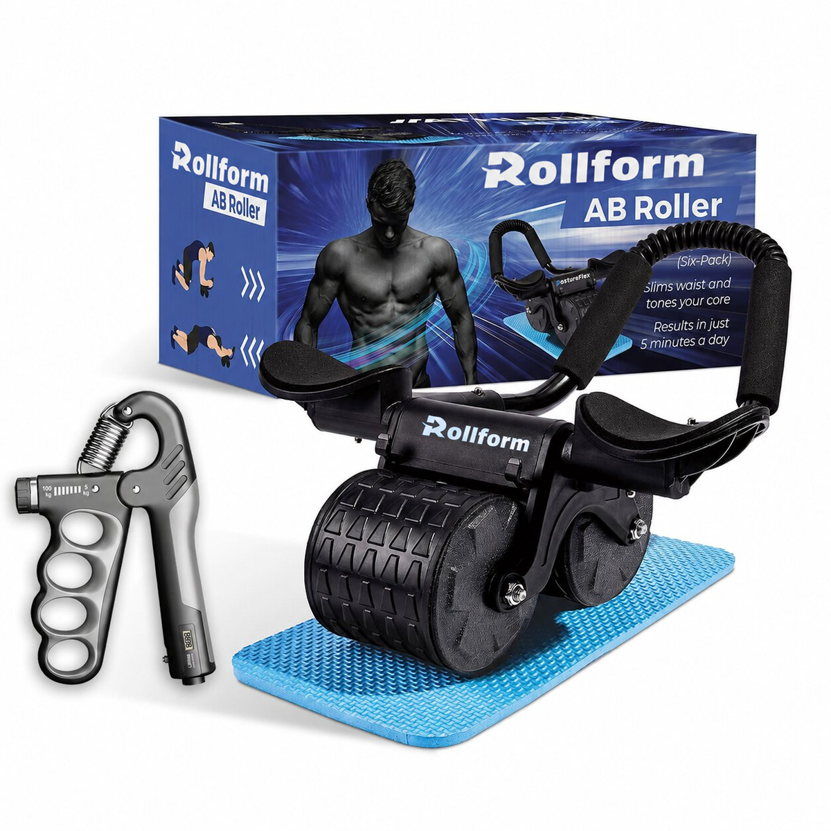 Rollform™ Ab Roller + Grip Strengthener